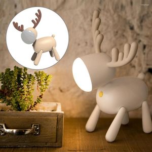 Night Lights Light Adjustable Deer Shape Convenient Rotary Tail Lamps Desktop Home Bedroom Decor