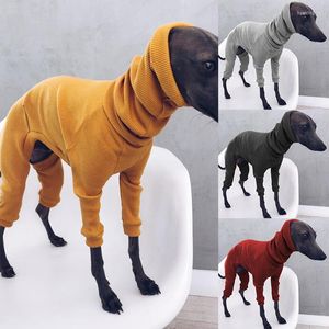 Dog Apparel Pet Jacket Clothing Long Bib Close Fitting Hooded Solid Color Pets Coats Autumn Winter Clothes Four-Legged Sweater