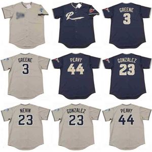 qqq8 C202 Uomo 3 KHALIL GREENE 23 ADRIAN GONZALEZ 44 JAKE PEAVY 2004 Maglia da baseball