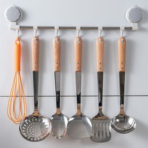 Armazenamento de cozinha Rack de gancho de gancho de cozinha Toalha dupla de toalha de toalha pendurada Tipo de bloqueio Acessórios para banheiro otário