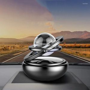 Interiördekorationer Auto Car Double Ring Rotating Solar Energy Suspension Air Freshener Fragrance Dispenser En fascinerande Maglev Design