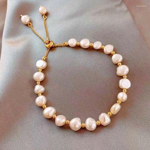 Urok bransolety 2023 Barokowa naturalna bransoletka perłowa seksowna dla kobiety moda Temperament Chaoren biżuteria Korea Południowa