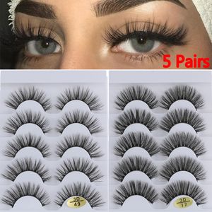 Makeup Tools 5 Par 3D Faux Mink Hair False Eyelashes Wispies Fluffies Drama Eyelashes Natural Long Handmade CrueltyFree Thick Volume Lash 221231