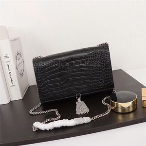 Kate V￤skor Kvinnor Designer Crossbody Bag Black Calfskin Caviar Chain Tote Crocodile M￶nster ￤kta l￤der axelv￤skor H￶g Quali1791