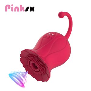 Itens de beleza Novo formato de girassol G Vagina suck vibrador para mamilo feminino lamber oral clitori estimulador de sucção poder brinquedos sexy para mulheres