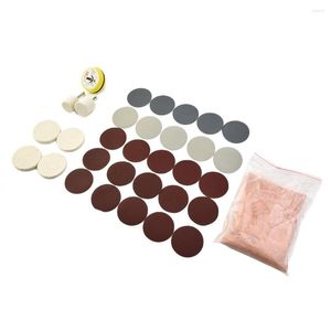 Car Wash Solutions 34Pcs Glass Polishing 8 OZ Cerium Oxide And Pads Deep Scratch Remover For Repair Window Maintenance Accessories