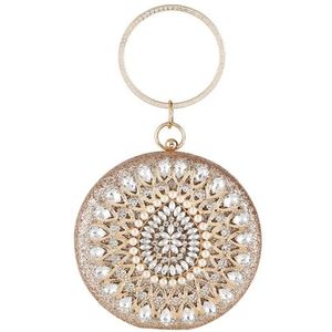 -Round Diomand Evening Bag Women Clutch Bag Gorgeous Pearl Crystal Beading Bridal Wedding Party Bags CrossBody Handbags2988