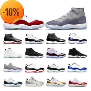 OGOG Jumpman 11 OG 11s Mens Basketball Shoes Cool Cherry Concord 45 25th Anniversary University Blue Pure Violet Barons Men Retro Sneakers