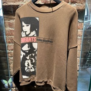 男性S Tシャツの男性女性のenfants富はスウェットシャツを差し引いたerd高品質のピンナップガールプリントクルー首の冬のプルオーバー服221231