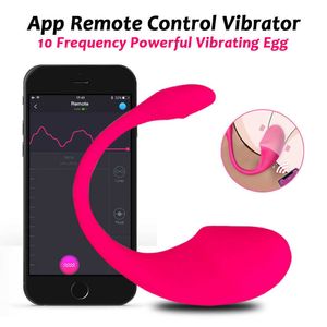 Articoli di bellezza Vibrazione indossabile App Masturbatore per uova Controllo remoto Bluetooth Palle vaginali femminili Stimolatore del clitoride Vibratore del punto G Giocattoli sexy