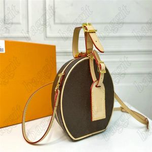 Petite Boite Chapeau Yuvarlak Çantalar Mini PM MM Cüzdan İkonik Hatbox Çapraz Vücut Tasarımcı Çok Pochette Deri Çanta Cüzdanları COI254T