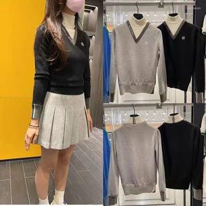 Gym Clothing Autumn/winter Golf Women's Long Sleeve Sweater Knitted Warm And Thin Excellent Texture Containing Wool Fabric Turtleneck