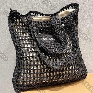 RAFFIA TOTE 가방 디자이너 여성 패션 핸드백 2022 컷 아웃 디자인 여성 직조 가방 늘어선 지갑이 늘어선 인테리어 삼각형 286d