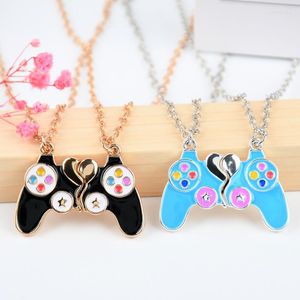 ペンダントネックレス2PC/セットゲームコンソールハンドルマグネットフレンズネックレスチェーンかわいいBFF友情ジュエリーチャーム子供