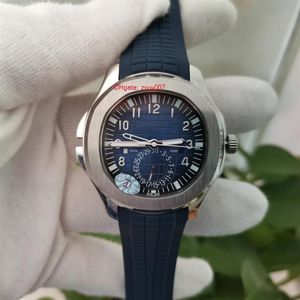 Topselling High Quality Wristwatches 40mm Aquanaut Stainless Steel Asia Transparent Mechanical Automatic Blue Dial Rubber Strap Ba285s