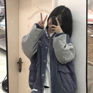 Women's Jackets College Style Baseball Jacket For Female Students In Spring And Autumn Korean Version BF Work Corduroy