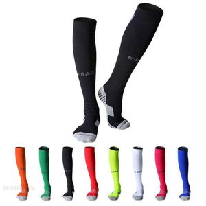 Algodão Long Soccer Socks Sports Sports Compression Meias Knee High Football Socks Towel Bottom para unissex adulto juvenil Top