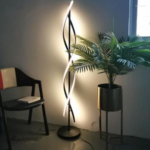 Golvlampor Led Corner Lamp Nordic Simple Standing For Living Room Decoration Remote Control Lights Lighting Bedroom