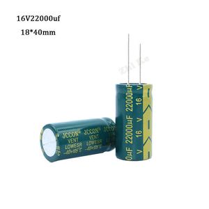1 st elektrolytisk kondensator 16v22000uf 16V 22000uf 18x40 mm h￶g frekvens l￥g ESR -aluminiumkondensatorer