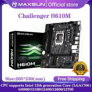 Maxsun Motherboard Challenger H610M SATA 3.0 M.2 Suporte Intel 12th 12100 12400 Core de geração LGA1700 canal dual ddr4