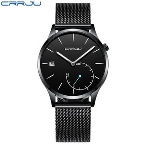 CRRJU Design exclusivo Men Women Unissex Brand Wristwatches Sports Leather Leather Creative Casual Fashion Watches Relogio feminino224Y