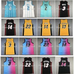 QQQ8 NCAA 2 LAMELO BALL JERSEY BAM 13 Джимми Тайлер 22 Батлер Джерси 14 Herro Ado Dwyane 3 Wade сшитый драфт