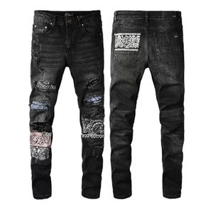 23SS Herr Designer Jeans Fashion Distressed Ripped Biker Slim Fit Motorcykel denim för män s högsta kvalitet mode jean mans byxor häll hommes