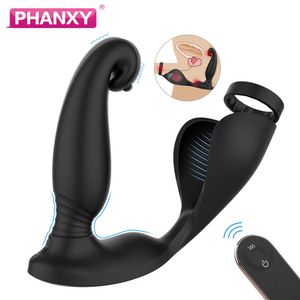 Sk￶nhetsartiklar Phanxy Anal Plug Vibrators For Men Prostate Massager Masturbators Women Vagina Stimulator Dildos Remote Control Anus Sexiga leksaker