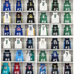 QQQ8 Stephen Curry Jersey de basquete Ja Morant Poole Andrew Wiggins Jayson Tatum Jaylen Brown Tyrese Maxey Joel Embiid Luka Doncic Kevin Durant