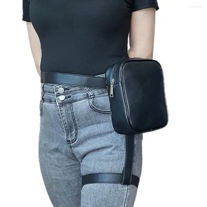Waist Bags INS Fashion Trend Women Leg Belt Leather Girl Bag Stylish Fanny Pack For Hiking Motorcycle Female Side Pouch Purse