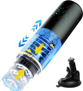 Automatic Male Masturbator with 10 Powerful Thrusting Rotating Modes for Penis Stimulation Hands Free Electric Pocket Pussy Blowjob