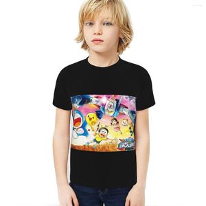 Męskie koszulki Temat Kreskówki Plakat Nobita Nobi okrągła szyja Fit Soft Printed T-shirt Anime Summer Top Casual