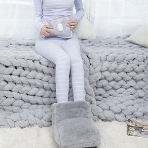 Carpets USB Electric Warm Foot Warmer Massager Heated Comfort Fleece Suede Cushion Washable Heats Control Settings