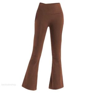 LU-088 YOU WANT Pantaloni a zampa di elefante Pantaloni da yoga da donna Leggings super elasticizzati a vita alta Allenamento in palestra Pantaloni svasati con gambe larghe Pantaloni da donna top