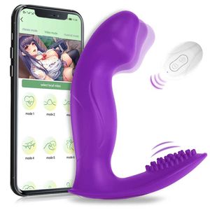 Itens de beleza Vibrador de aplicativo de controle de longa distância para mulheres vestíveis G Spot Spot Vibrating Clitoris estimulador Bluetooth Dildo Remote Toys Sexy Adult