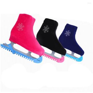 Stage Wear 1 Pair Ice Skating Figure Shoes Velvet Diamond Cover Roller Skate Anti Dirty Flannelette Elastic For Kids Adult S M L