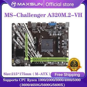 MAXSUN Motherboard Challenger A320M.2-VH AMD M.2 Sata3 RAM DDR4 Unterstützt Ryzen 1000-5000 CPU AM4 Sockel 3600 4650 5600G 5600X
