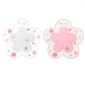 Table Mats Cherry Blossom Coffee Mat Family Heat Insulation Anti-skid Cup Pads Tea Milk Mug