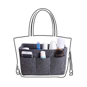 Organizador de maquiagem de feltro para bolsas de inserção de bolsas bolsas de bolsa de bolsa de armazenamento de bolsas de armazenamento de bolsas de higieness para o organizador de viagens258n
