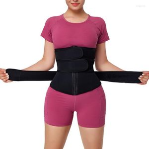 Women's Shapers Women Neoprene Sauna Zipper Waist Training Corset Tunic Belt Loss Weight Compression Trimmer Workout Sports Shapewear Belts