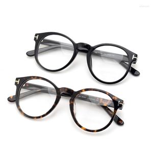 Güneş Gözlüğü Çerçeveleri Populat TF0591 Yuvarlak Çerçeve Kadın Erkekler Klasik Asetat Optik Miyopi Gözlükler Moda Reçete Okuma Gözlükleri