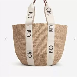 Дизайнерская мода mifuko woody l size raffia tote bag Мужчины и женские сумочка тканые кожаные сумки с буквами Summer2434