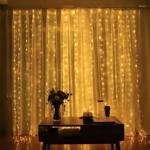 Strängar 3x3m Fairy String Lights Battery Operated STARRY LED för Wedding Christmas Halloween Outdoor Holiday Decoration