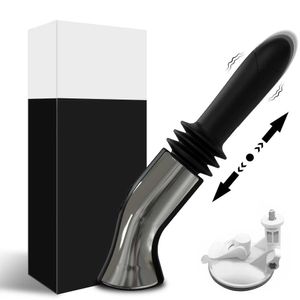 Skönhetsartiklar Automatisk upp Massager Sexig Machine Telescopic Dildo Vibrator G Spot Tryck infällbar Vaginal Toy Kvinnlig onani