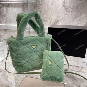 2021 INS Lady Fashion Plush Tote Mags Кожаный кросс регулируемый на плече