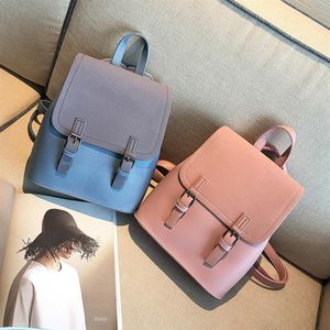 HBP 2021 Fashion Ryggsäck Ny koreansk version av kvinnors ryggsäckar Solid Color Girl Shoulder Bags Simple Hit Small Bag Colors 157U