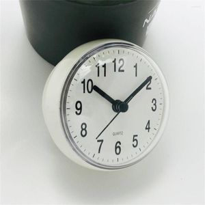 Wall Clocks 7cm Room Living Clock Toilet Bathroom Waterproof Mini Tool Round Sucker Quartz Decoration Anti Fog Shower Small Table