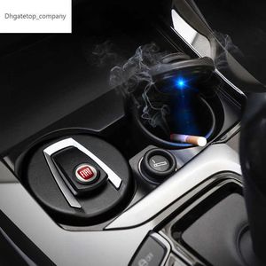 New Car LED Ashtray Garbage Coin Storage Cup Container Cigar Ash Tray For FIAT Abarth 500 Panda Grande Punto Tipo 500X Stilo Astra