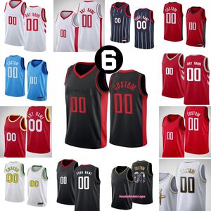 Custom 2022-23 New Printed Basketball Jerseys 4 Jalen 1 Jabari 17 Tari Green Smith Eason 10 Eric Gordon 51 Boban Marjanovic 28 Alperen Sengun 16 Usman Garuba 6 patch