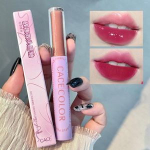 Lip Gloss 2 IN 1 Set di rossetti opachi a specchio Uva Viola Rosa Rossa Donne Tinta Fango Impermeabile Labbra carnose di lunga durata Cosmetici